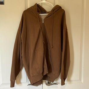 Brandy Melville John Galt Women’s Full Zip Hoodie in Brown